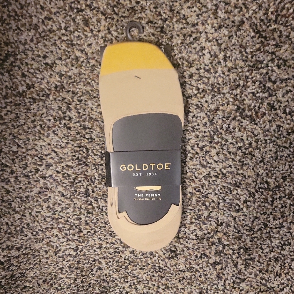Gold Toe Yellow and Beige Socks